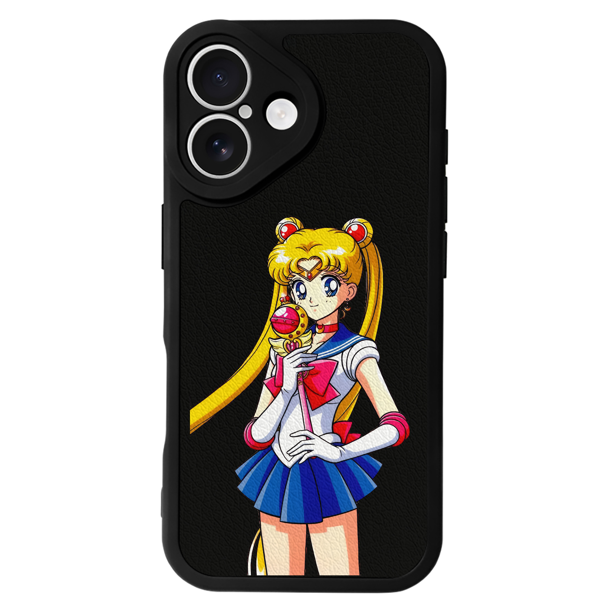 （画像用） 美少女戦士セーラームーン 月野 うさぎ つきの うさぎ Sailor Moon Tsukino Usagi 【iPhone 16シリーズ対応】シリコンスマホケース（レザー調） 材質：シリコン